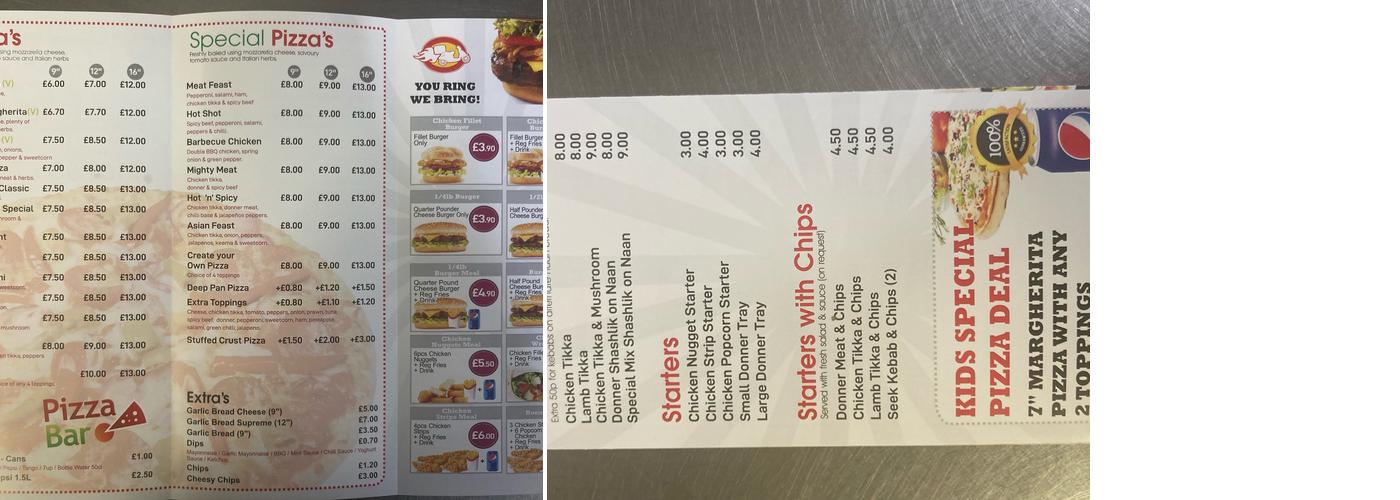 Pizza Bar Online Menu