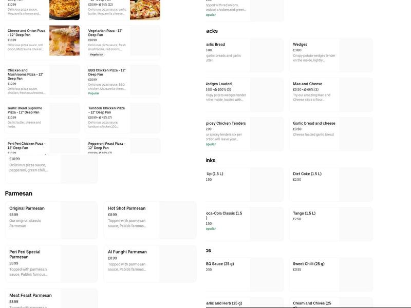 Manaj Halal Fast Food Menu