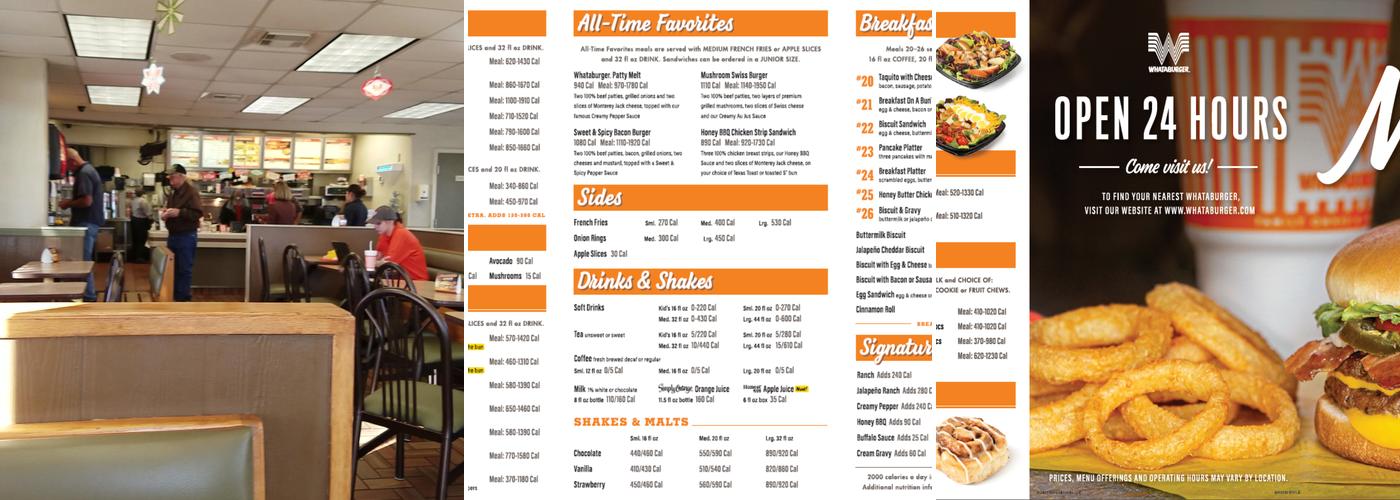 Whataburger Menu
