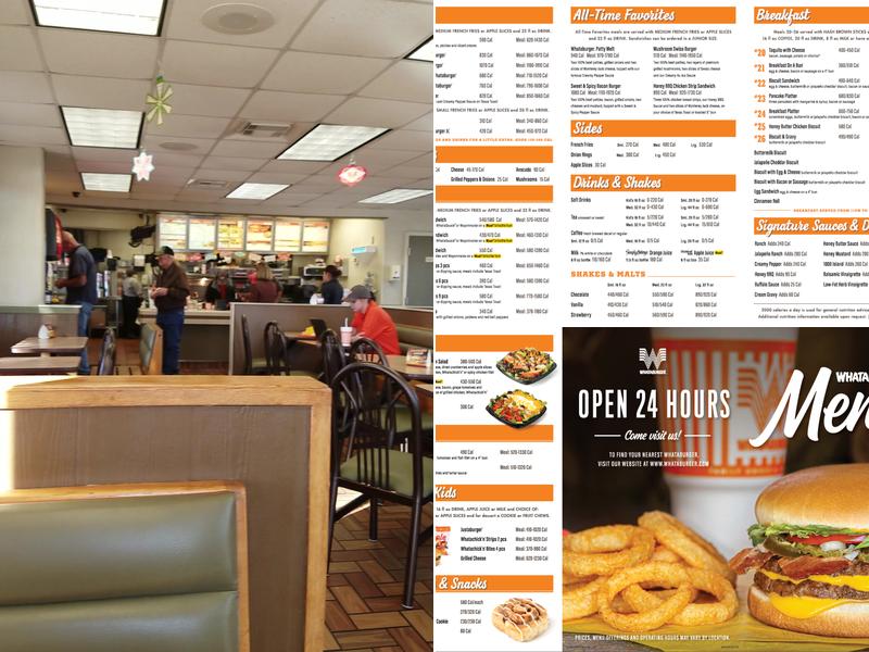 Whataburger Menu