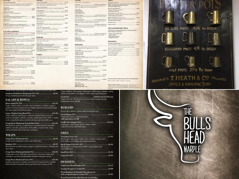 Bulls Head Menu