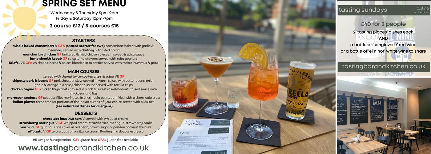 tasting bar & kitchen Menu