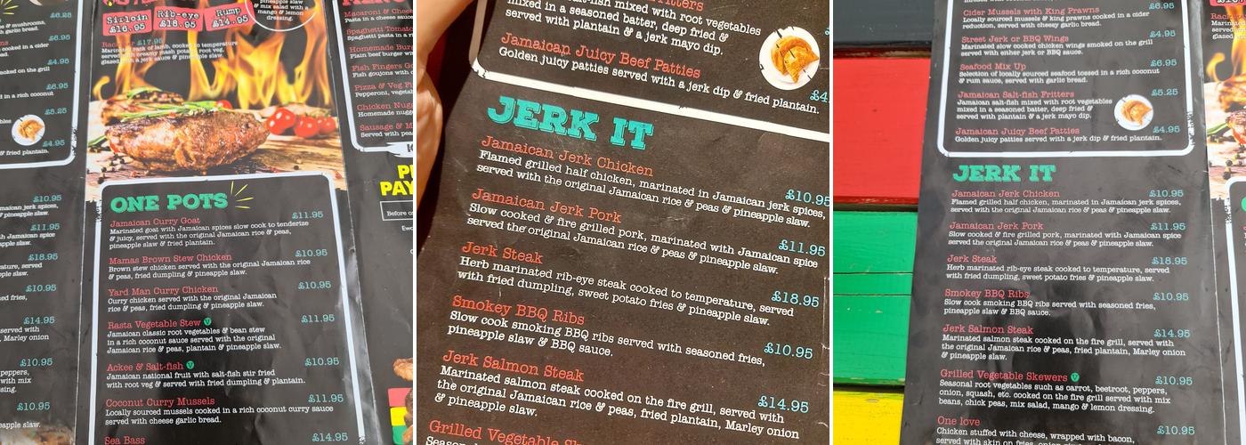 Oshie’s kitchen Menu