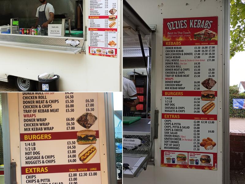 Ozzies Kebabs Menu