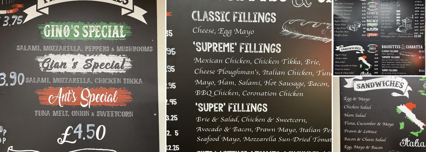 GINO'S CAFE (Woughton Leisure Centre) Menu