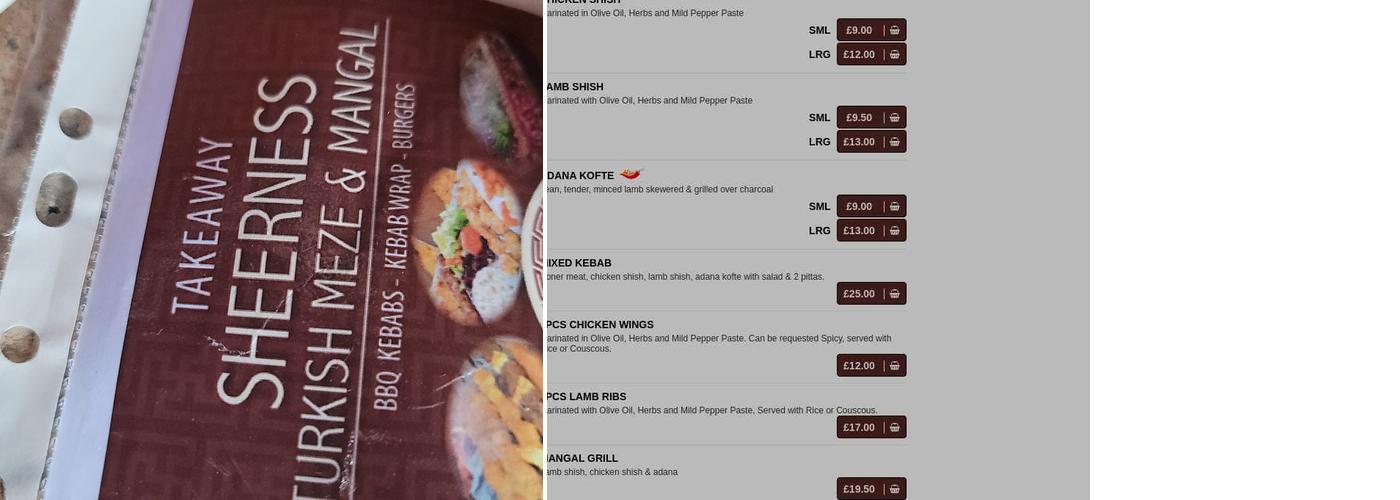 Sheerness Turkish Meze & Mangal Menu