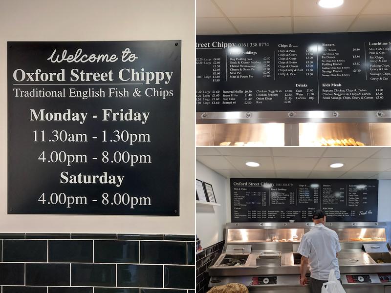 Oxford Street Chippy Menu