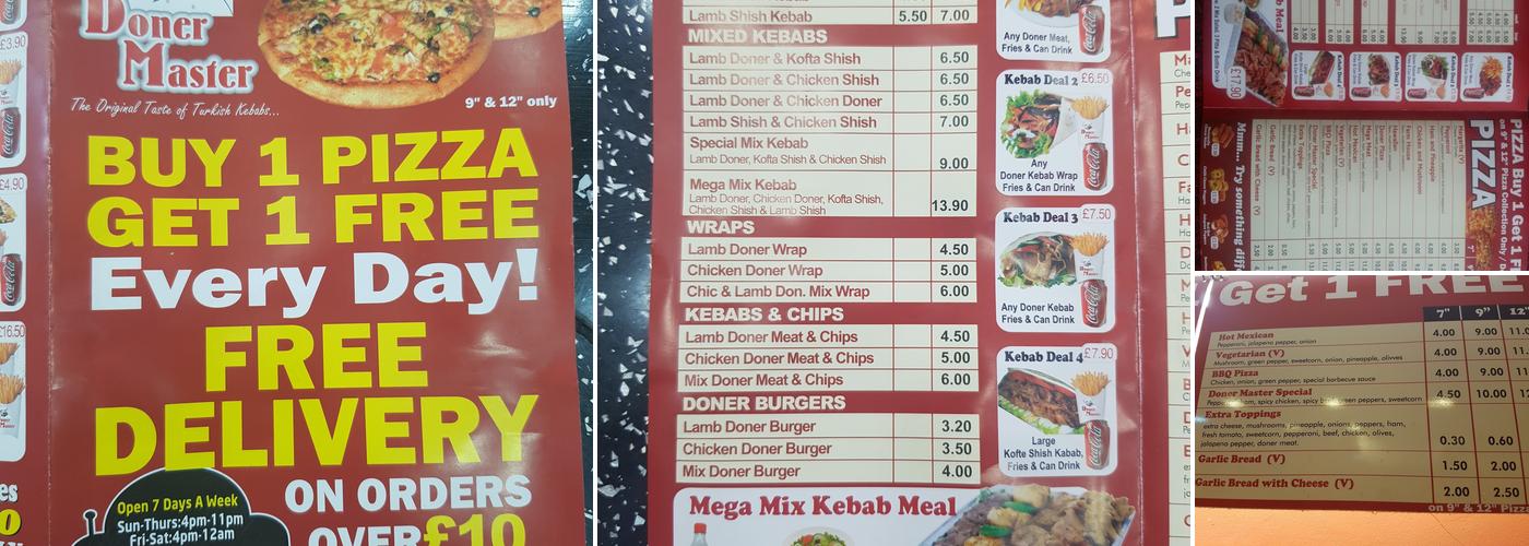 Doner Master Menu