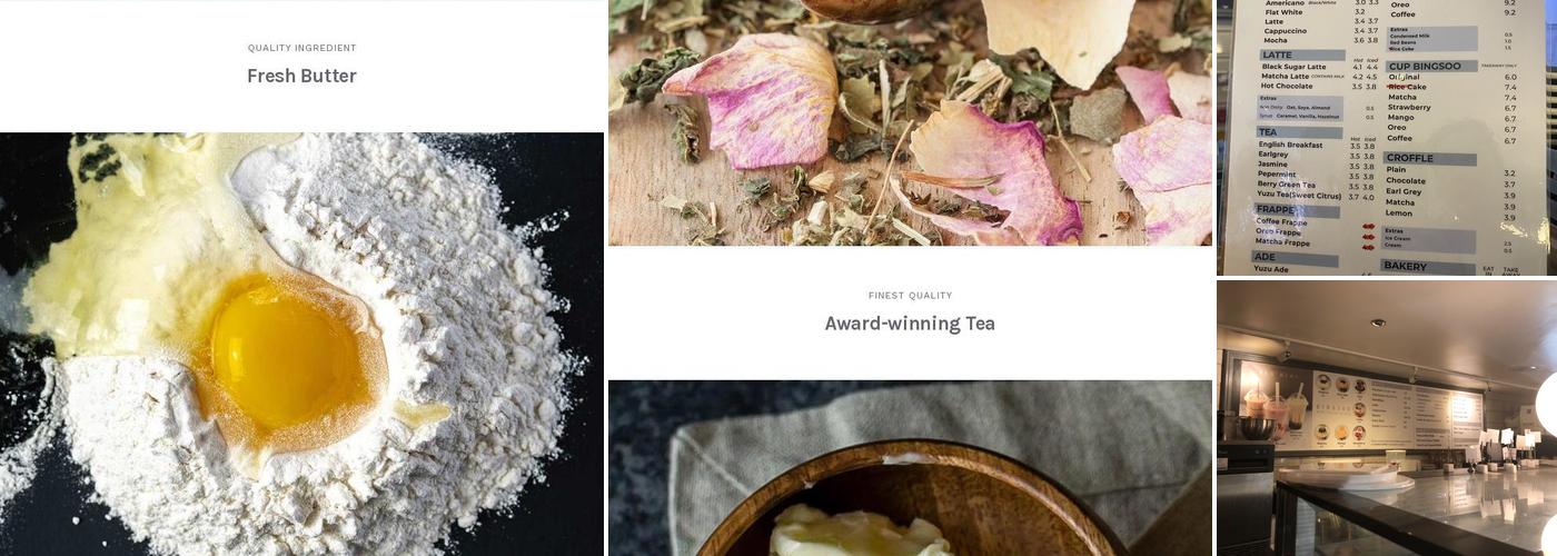 Cake & Bingsoo Cafe Menu