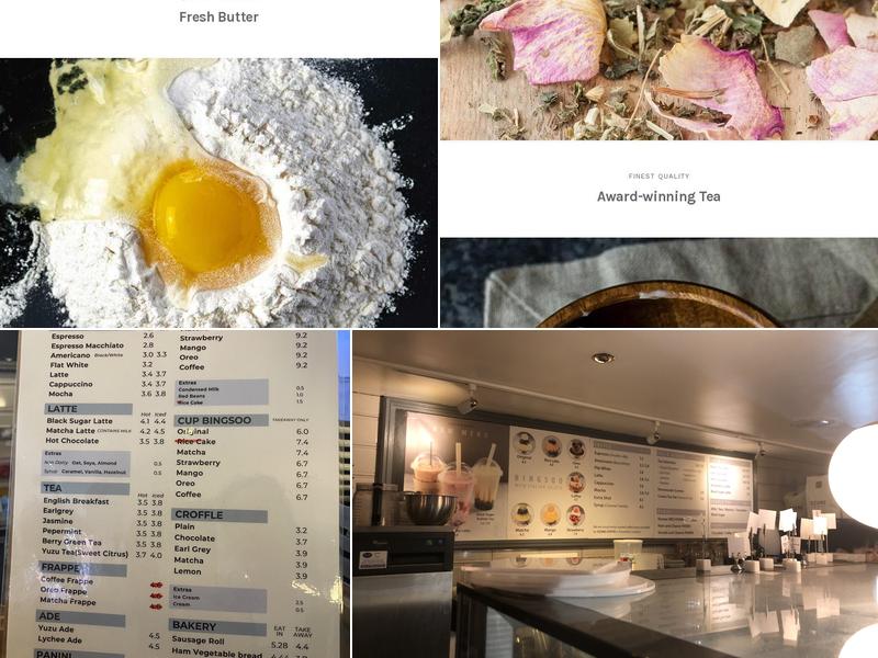 Cake & Bingsoo Cafe Menu