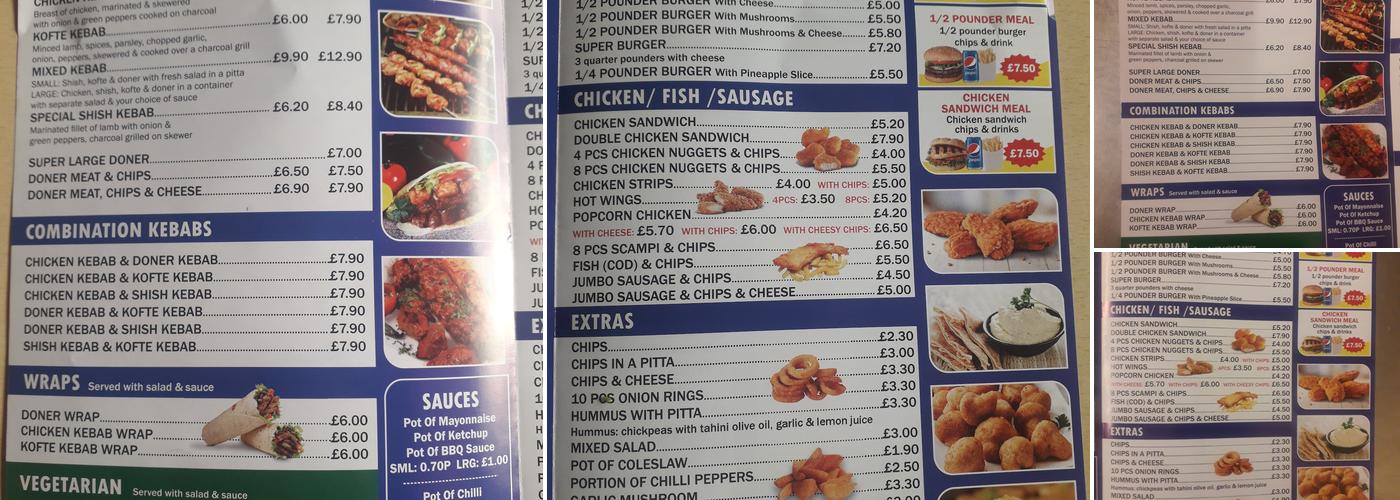 The Kebab House Menu