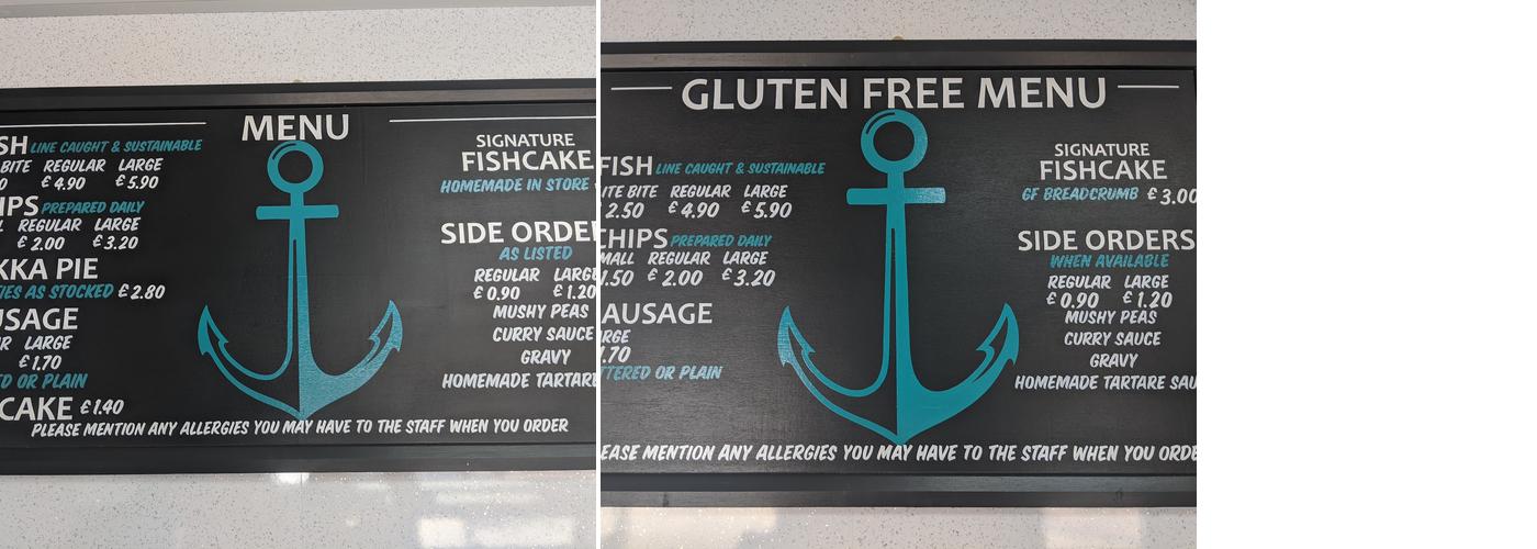 Harley's Fish & Chips Menu