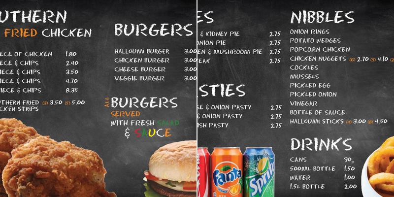 The Fryers Club Menu