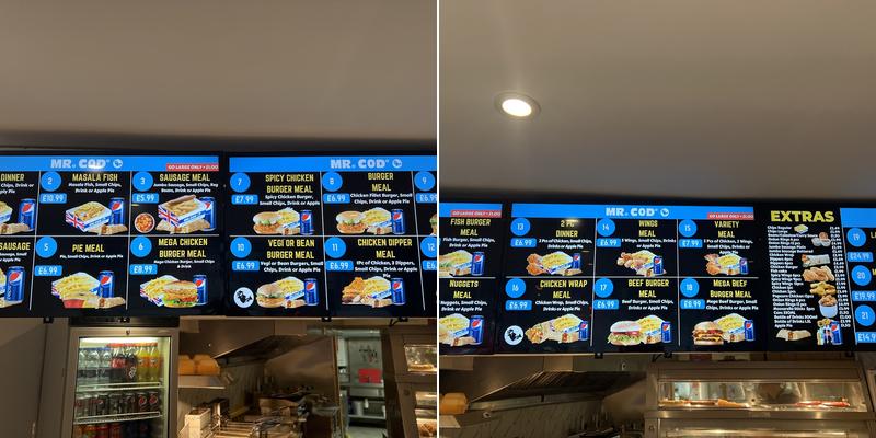 MR. COD Menu