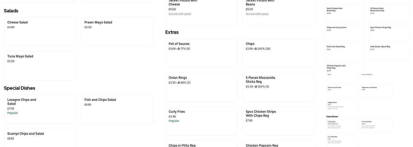 Smokin' Fastfood Diner Menu