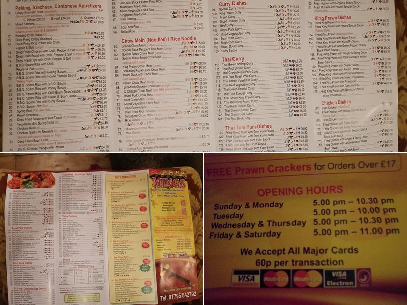 Mings Menu