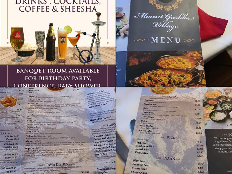 Mount Gurkha Village Menu