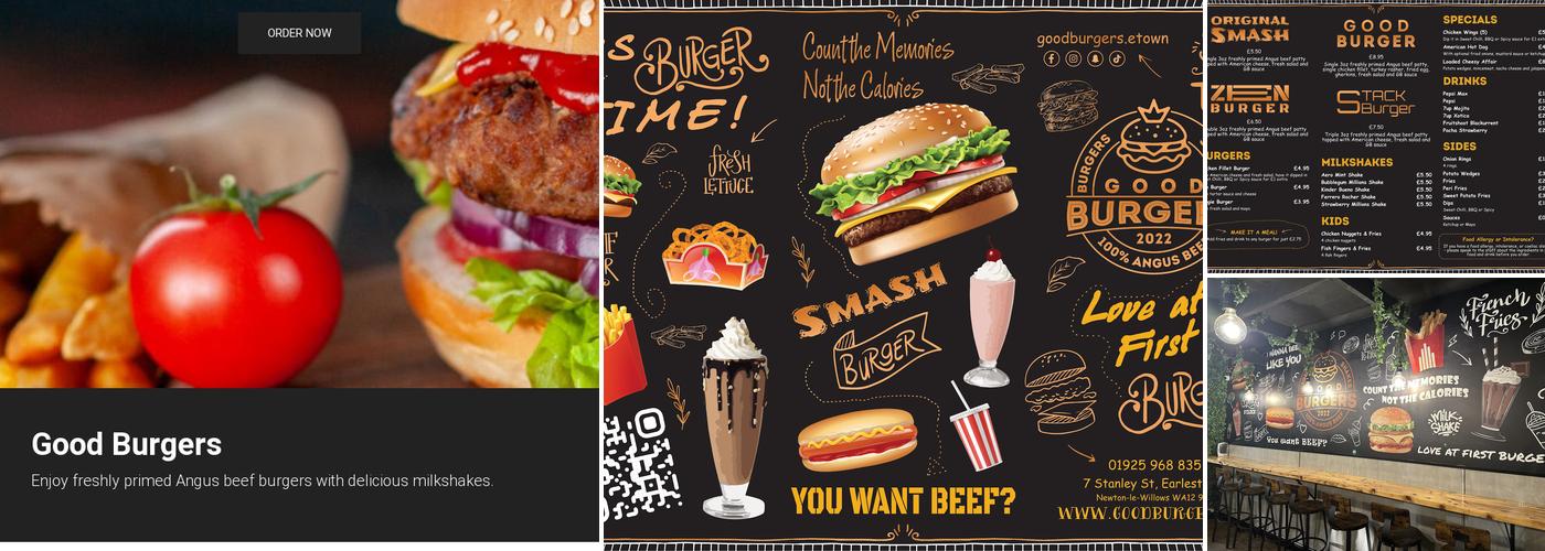 Good Burgers Menu