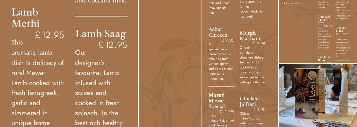 Mewar Haveli Menu