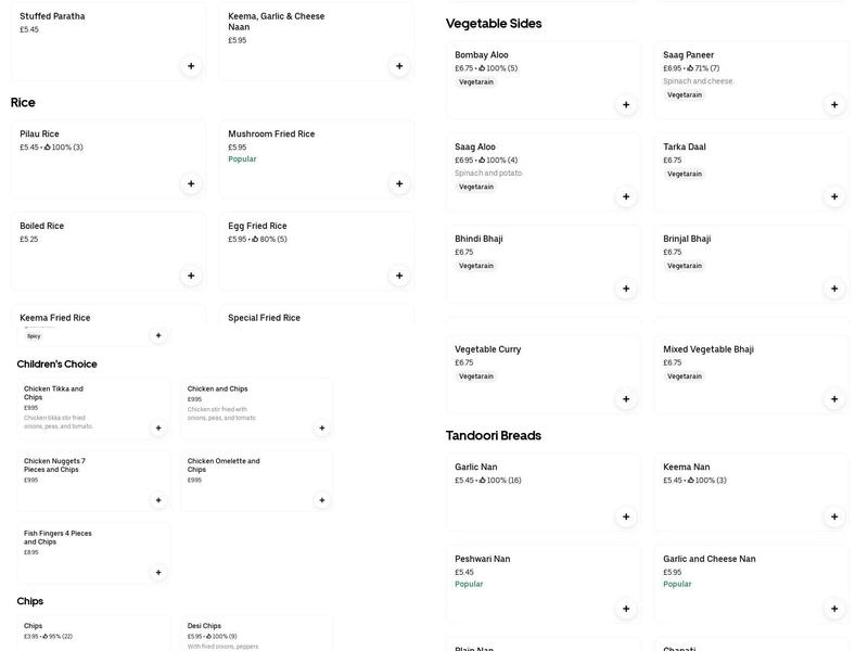 The Grange Balti And Grill Menu