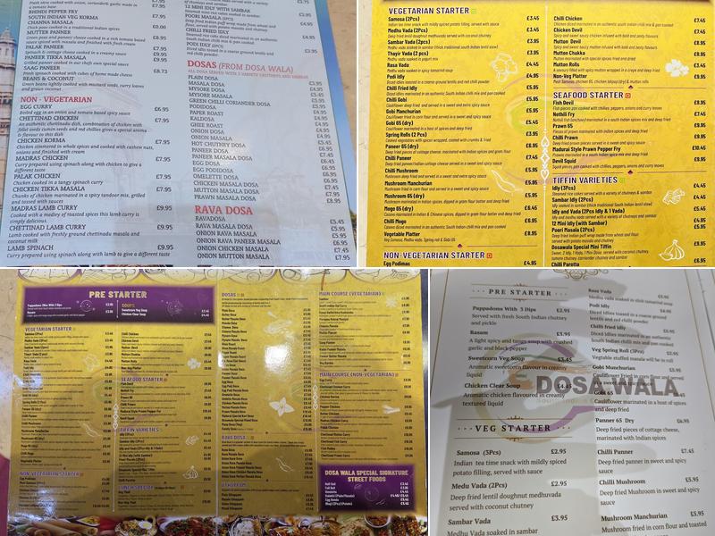 DOSA WALA Menu