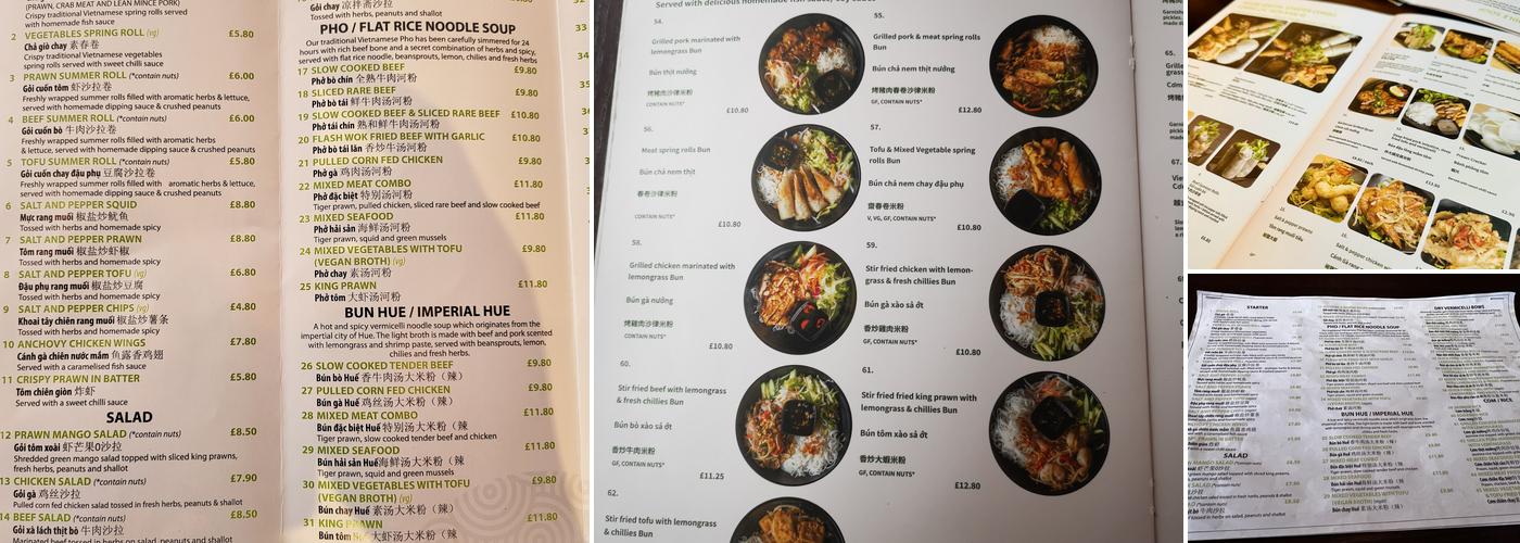 Wonder Pho Menu