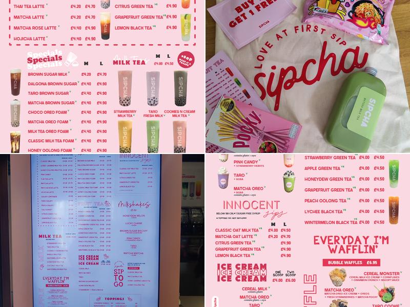 SIPCHA Nottingham Menu