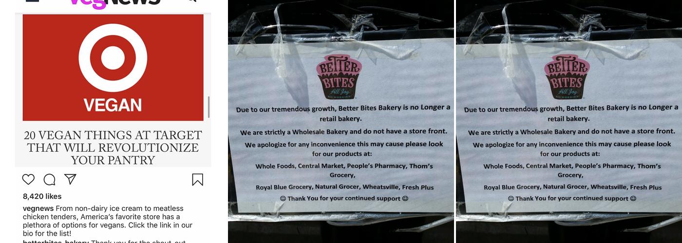 Better Bites Bakery Menu