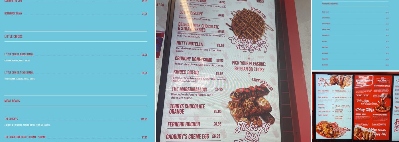 Chick and Shakes Sherwood Menu