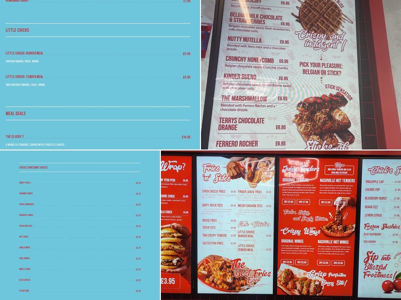 Chick and Shakes Sherwood Menu