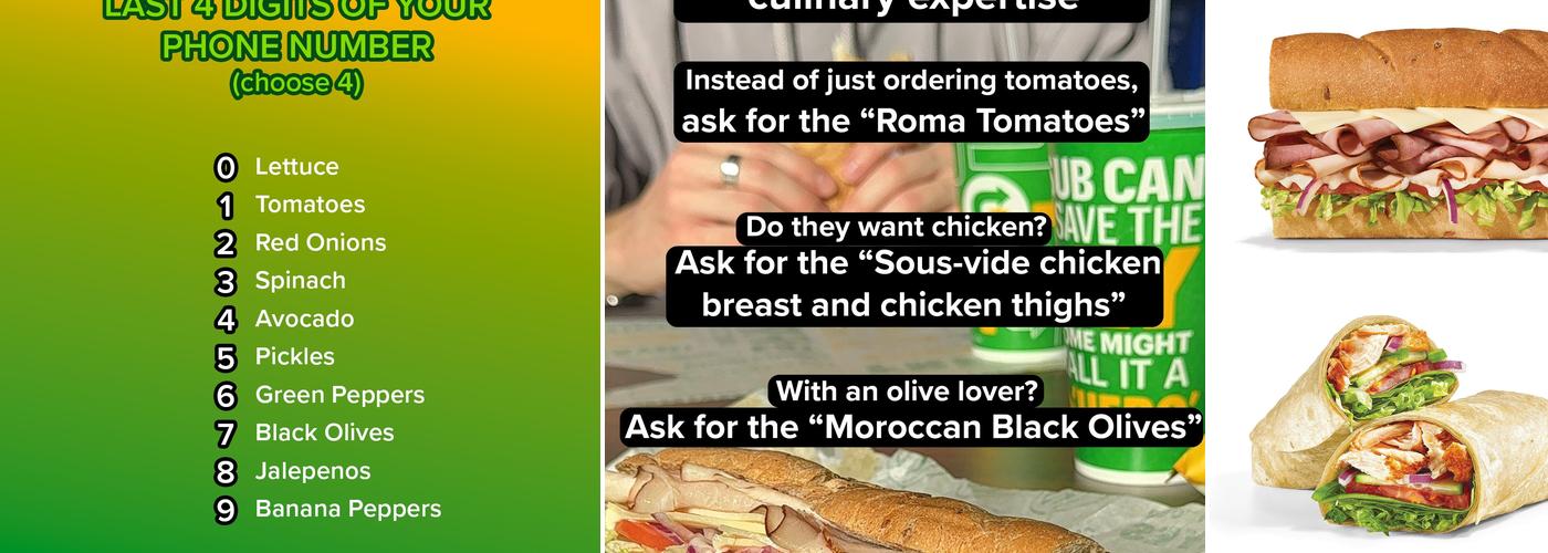 Subway Menu