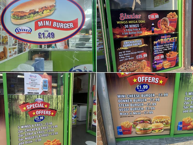 Dixci Chicken & Pizza Menu