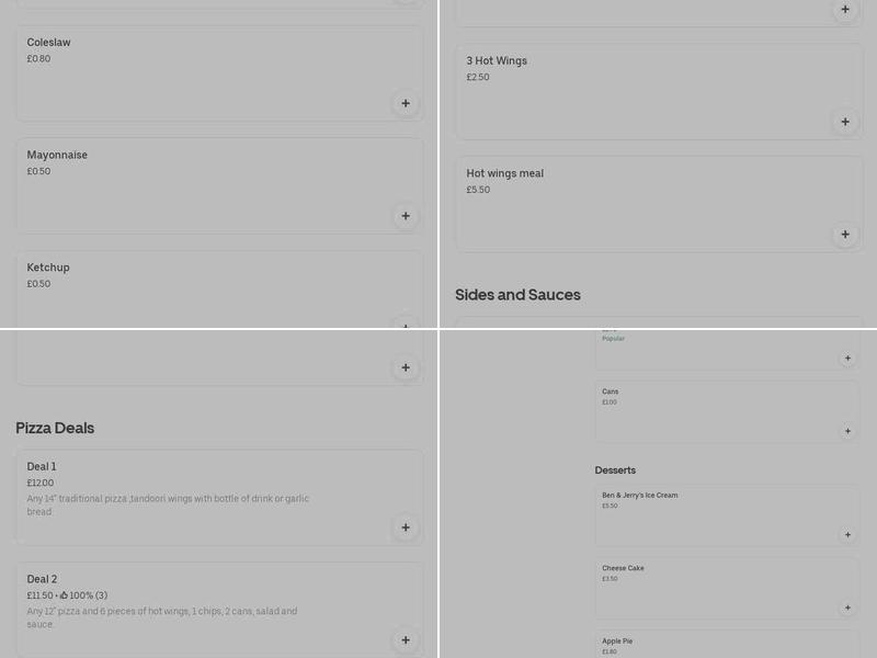 Combo Kitchen - Oldham Menu