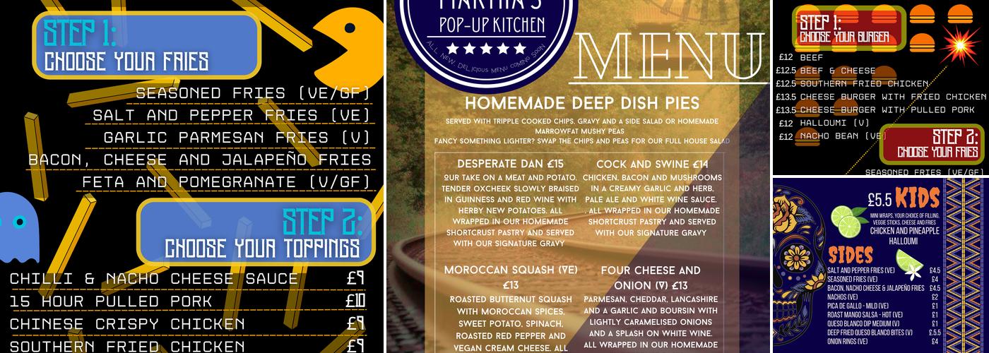 Martha’s Pop-Up Kitchen Menu