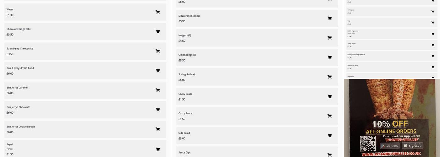 Istanbul Grill Ormskirk Menu