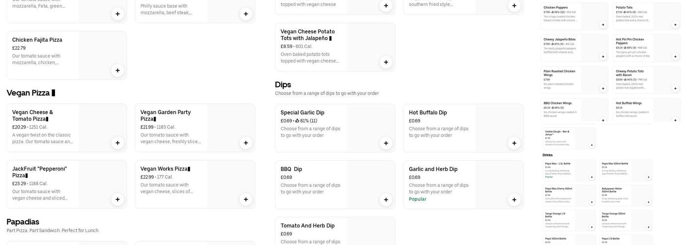 Papa Johns Pizza Menu