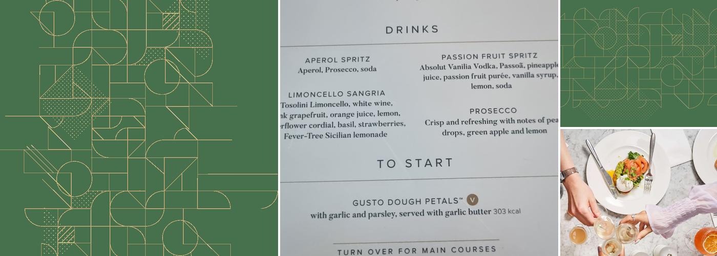 Gusto Italian Menu