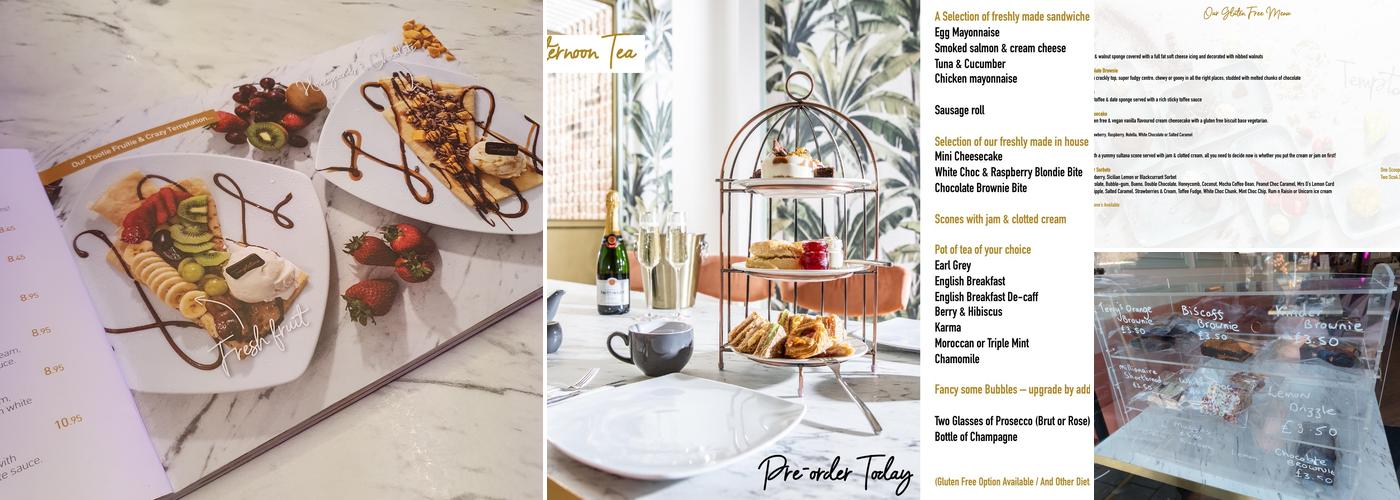 Temptations Dessert Lounge Menu