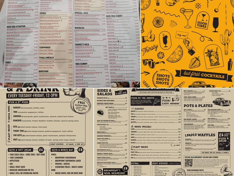 Holly Bush, Oxford Menu