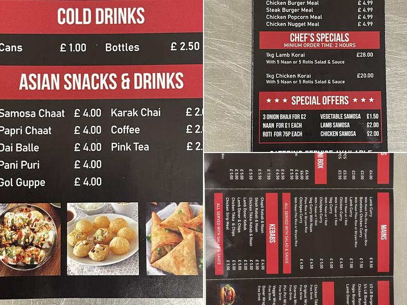SHAM SHAM KEBAB HOUSE Menu