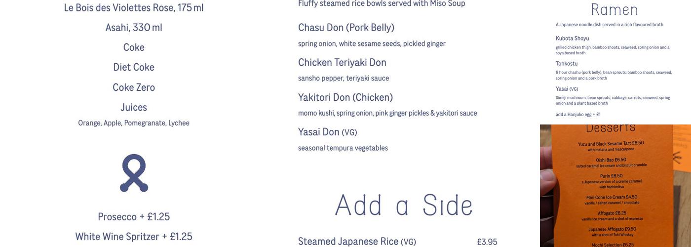Kinjo - Japanese Restaurant, Bar & Grill Menu
