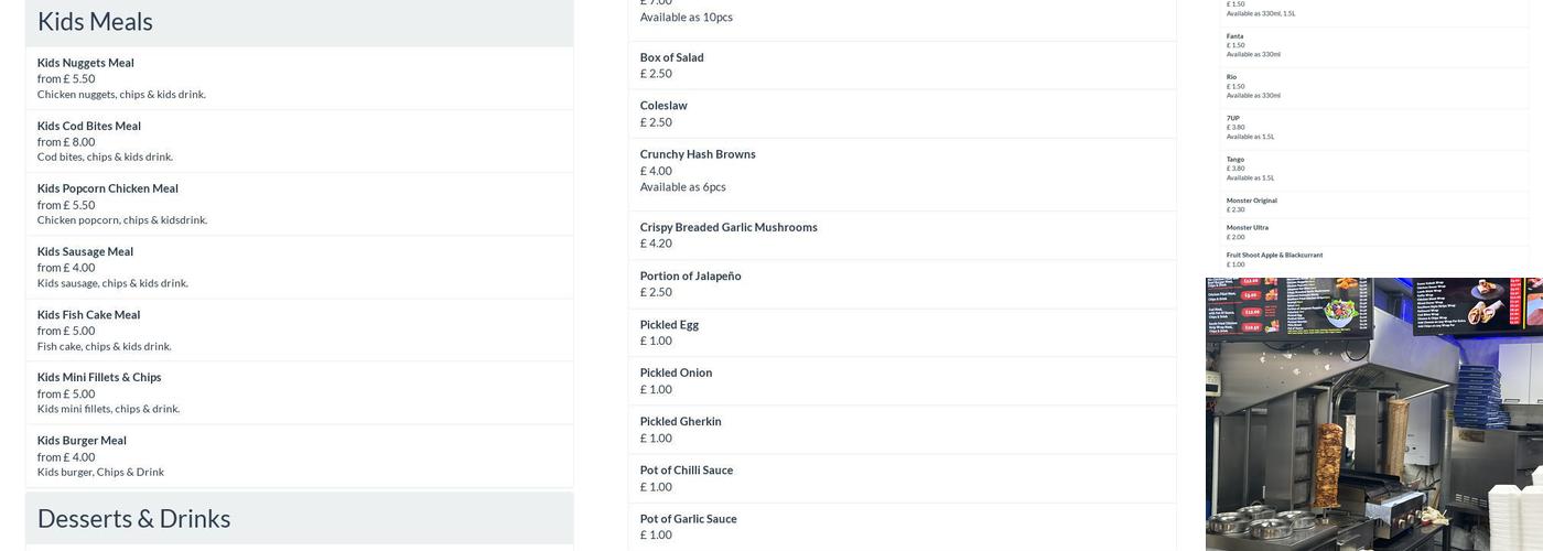 Mr Favourite Takeaway Menu