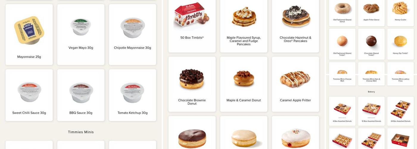 Tim Hortons Menu