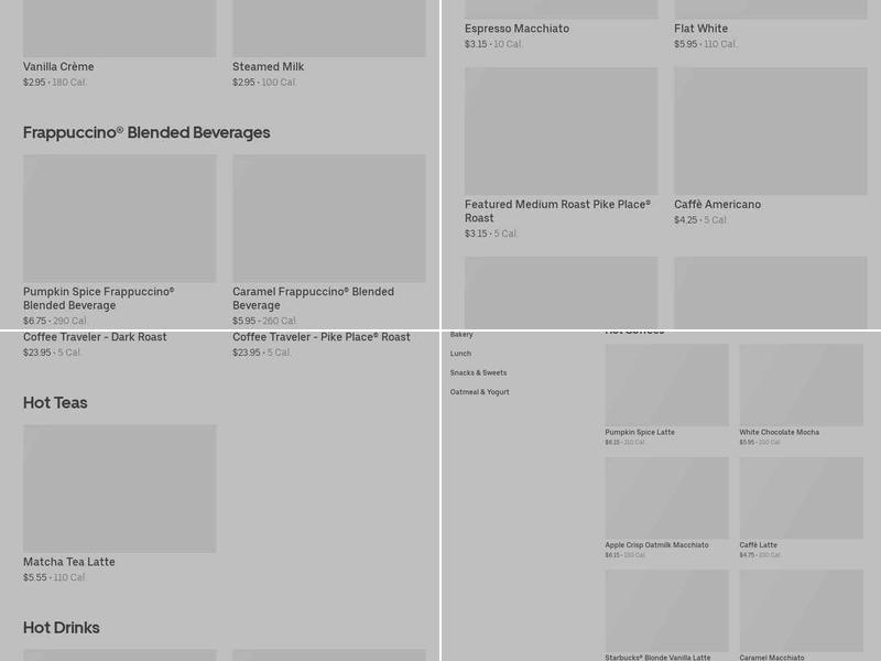 Starbucks Menu