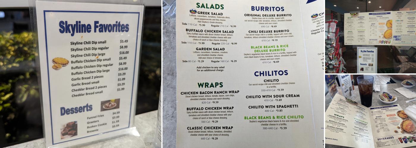 Skyline Chili Menu