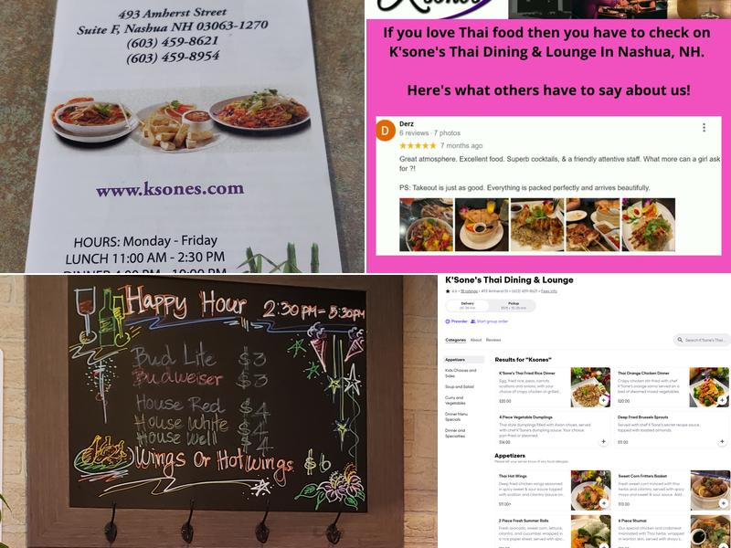 K'sone's Thai Dining & Lounge Menu