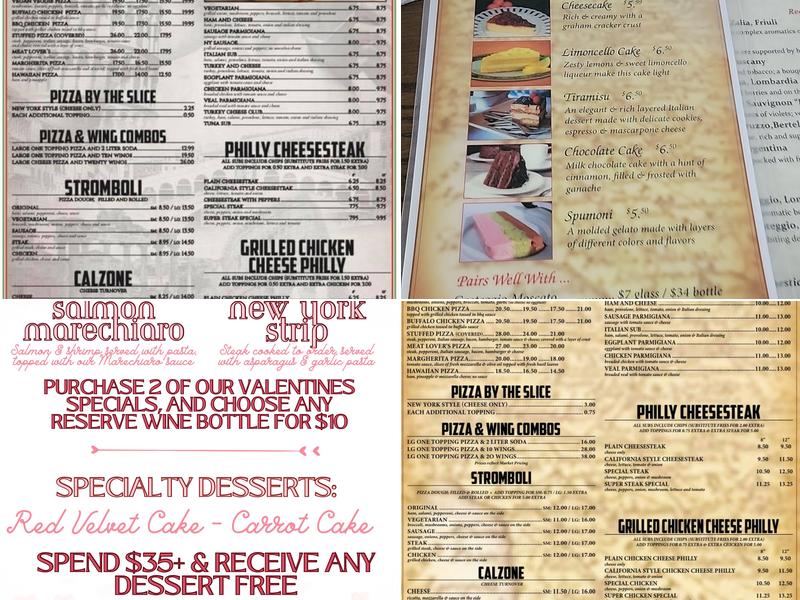 Luisa's Italian Restaurant & Pizzeria Menu