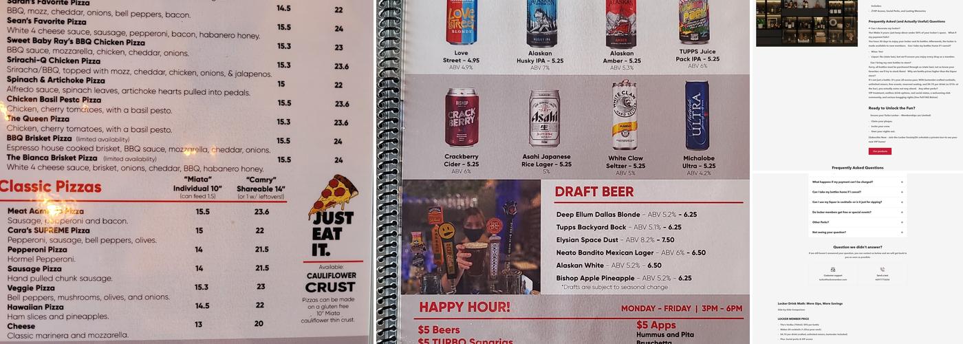 TURBO Coffee - Pizza & Wine Menu