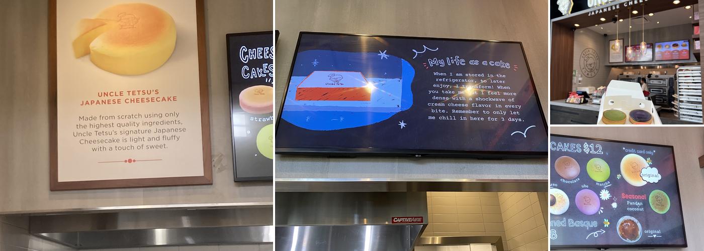 Uncle Tetsu Japanese Cheesecake Menu