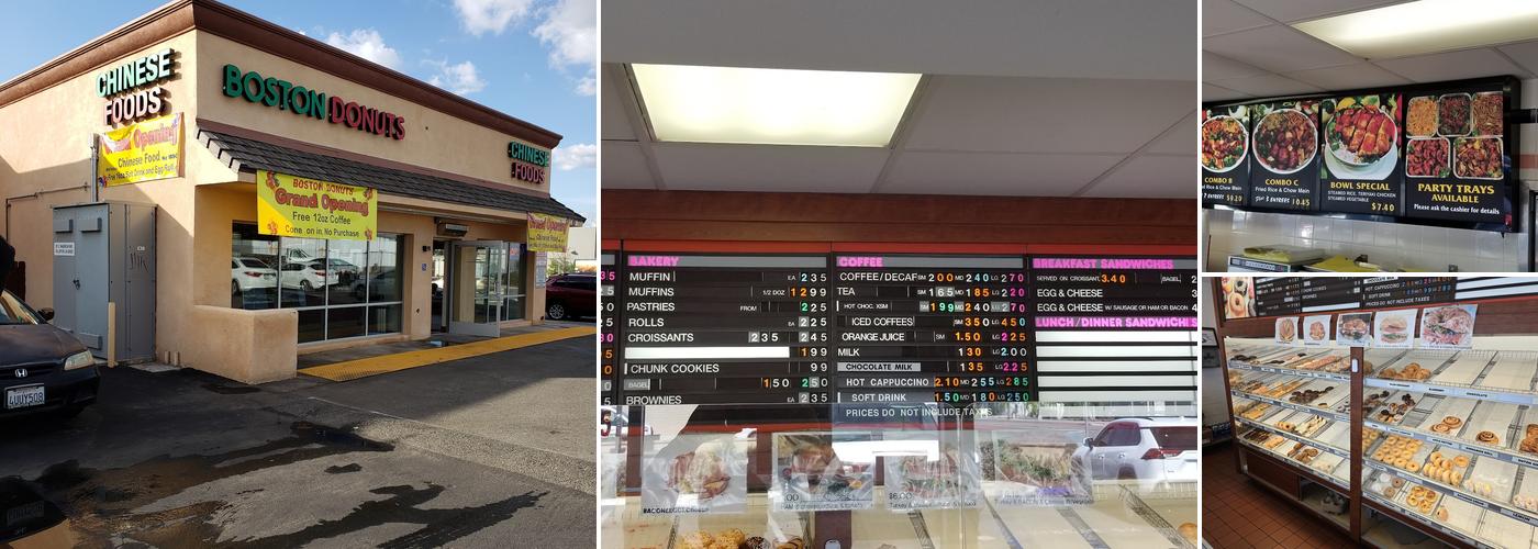 Boston Donuts and Chinese Foods Menu